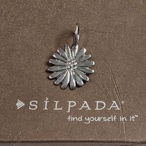 Silpada Sterling‎ Silver Daisy Flower Charm Pendant Necklace Jewelry